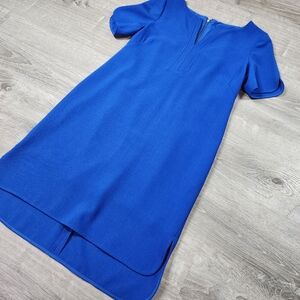 ADRIANNA PAPELL Blue Short Sleeve Dress 6